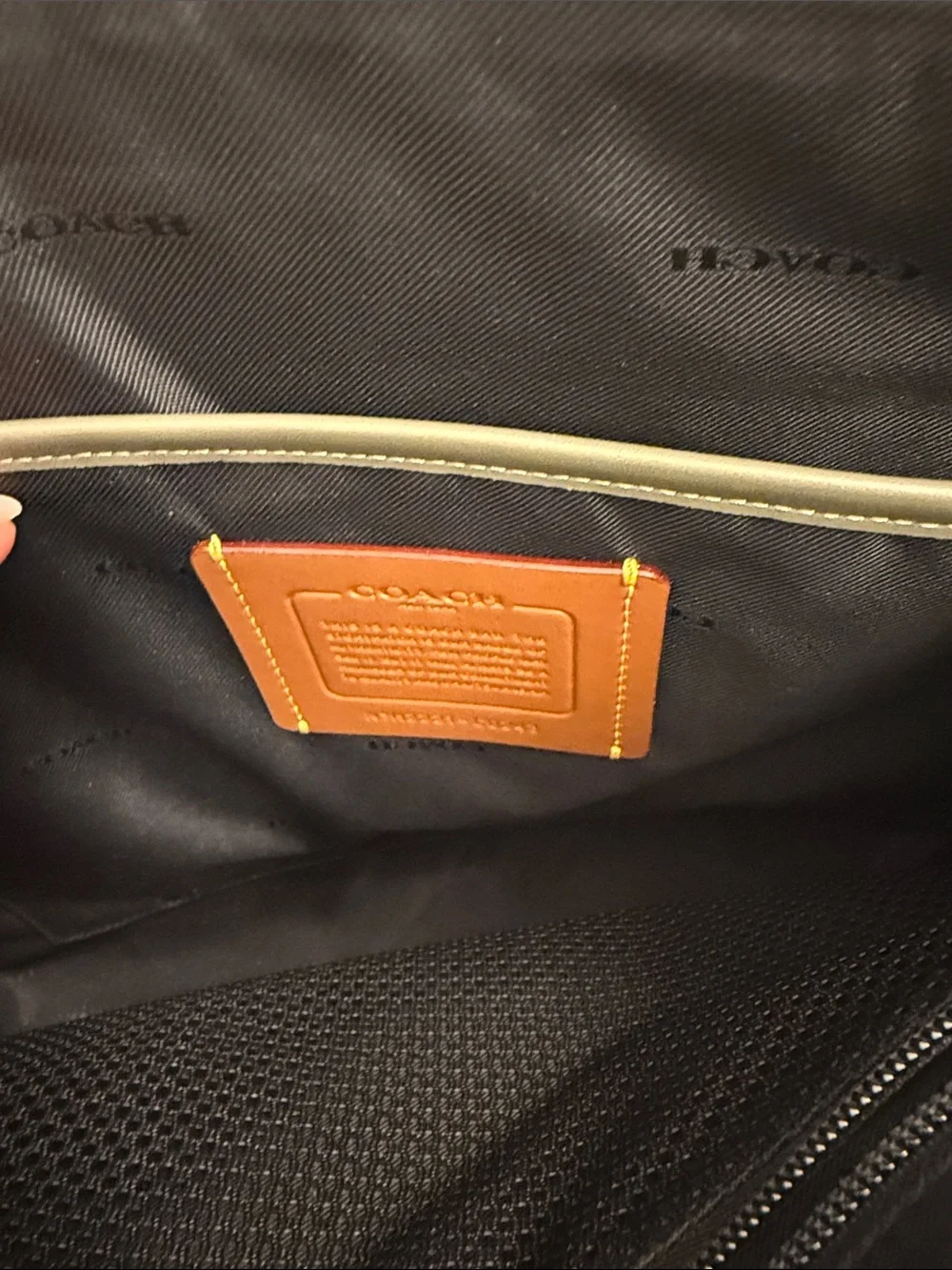 Coach Gotham Folio Olive Green Pebbled Leather Satchel with Removable Strap
